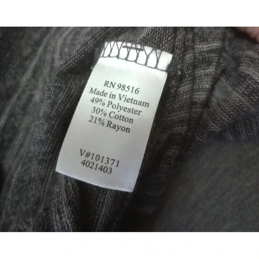 Coldwater Creek Cardigan Gray Knit Open Front Small Size 8 - Picture 4 of 5